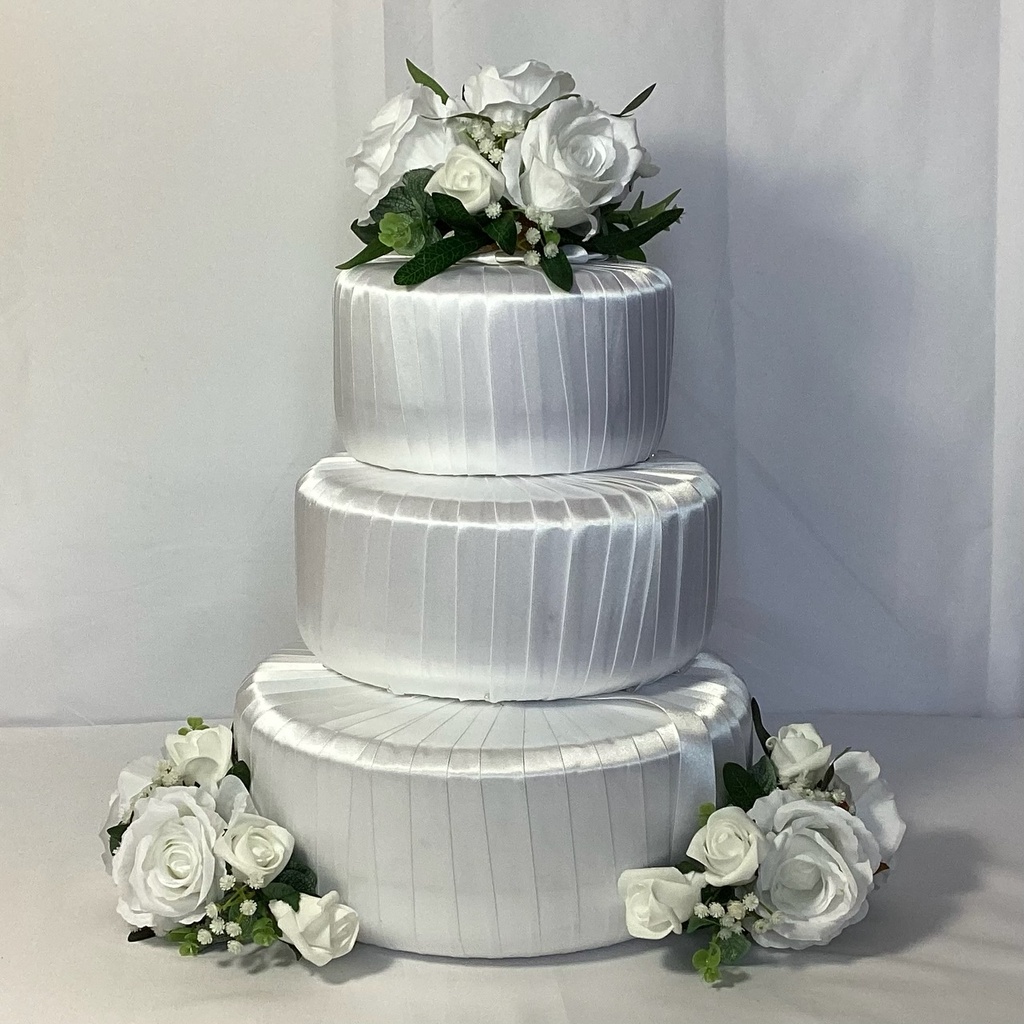 Décoration florale en soie gâteau de mariage