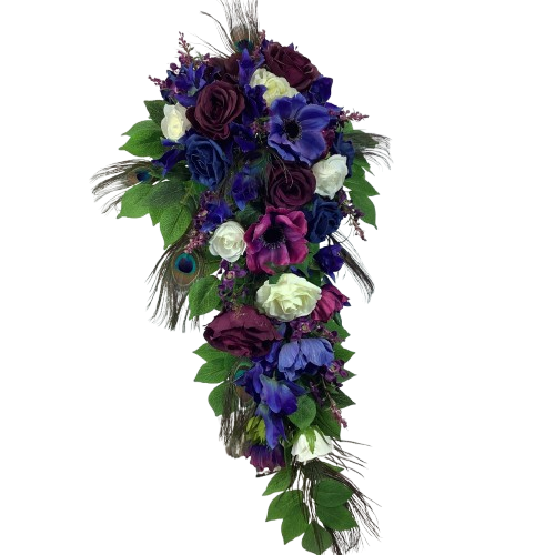 Sublime bouquet de la mariée tombant artificiel