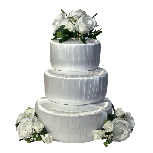 Décoration florale en soie gâteau de mariage