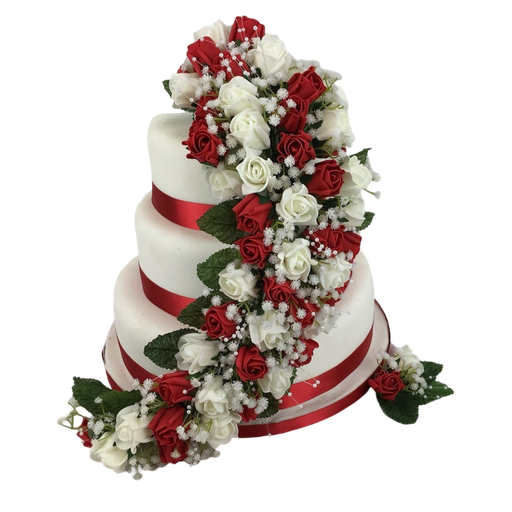 Décoration florale en cascade