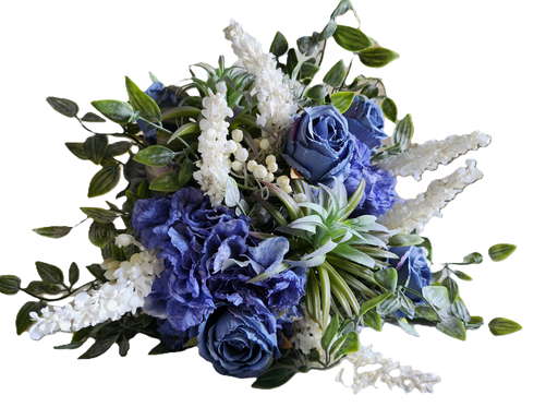 [josanne justine] Bouquet artificiel de roses, d'hortensias et de verdure